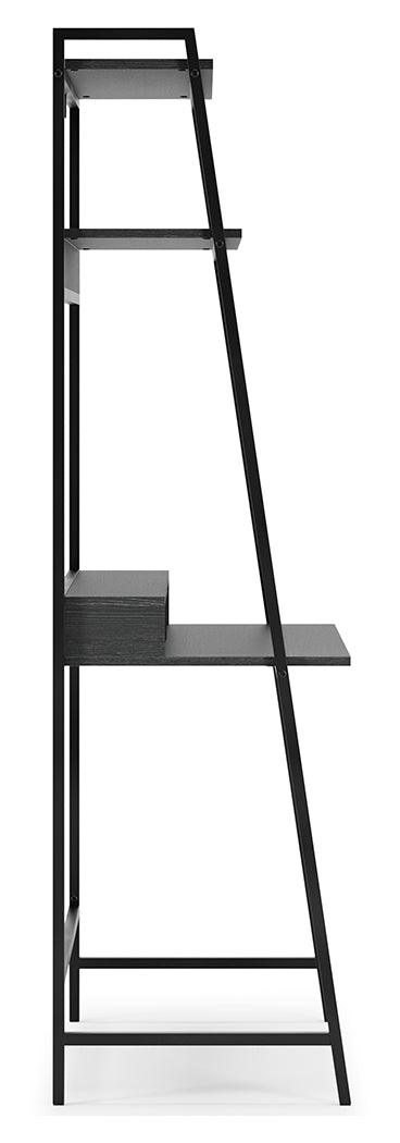 Yarlow 36 inch black home office desk back view