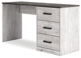 Shawburn White Dark Charcoal Gray 54" Home Office Desk
