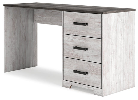 Shawburn home office desk open drawer view