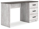 Shawburn White Dark Charcoal Gray 54" Home Office Desk