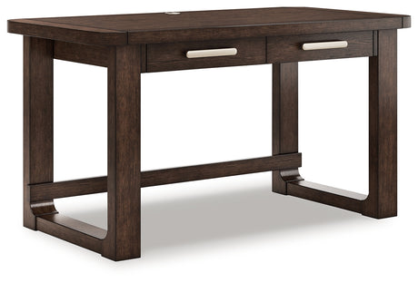 Hardware detail on Breckington home office desk