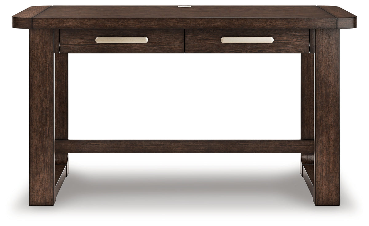 Chair and desk arrangement of Breckington home office set