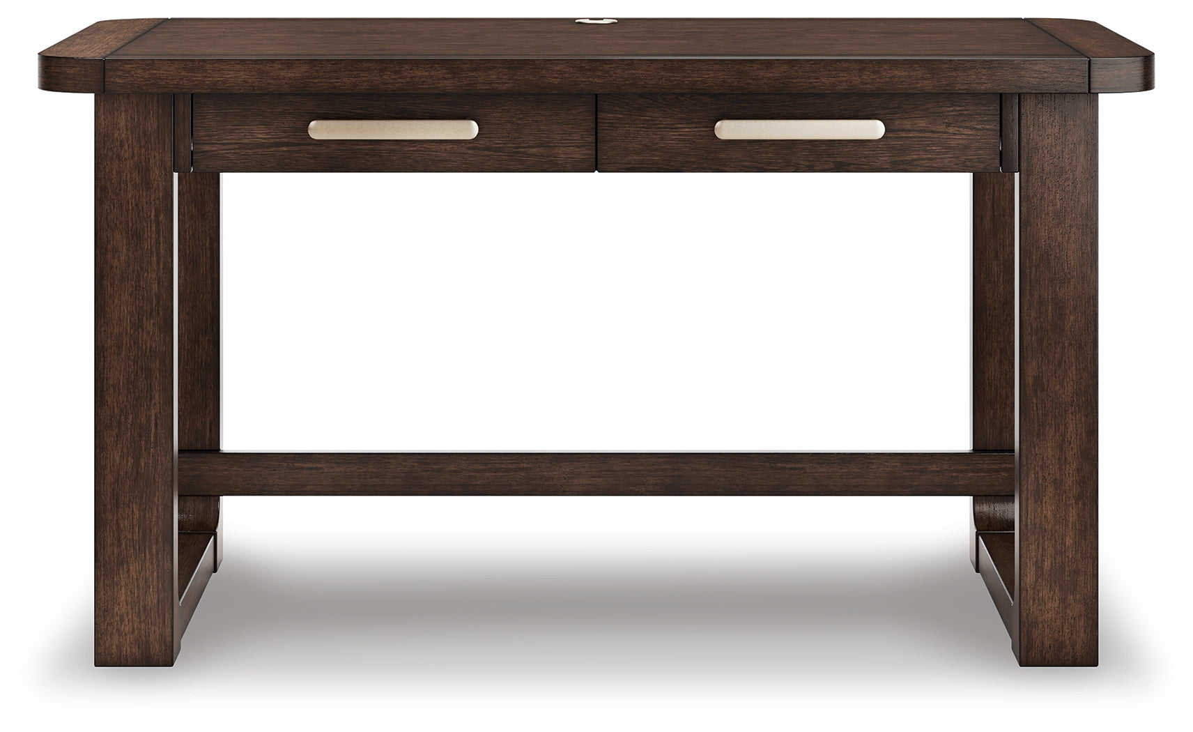 Chair and desk arrangement of Breckington home office set