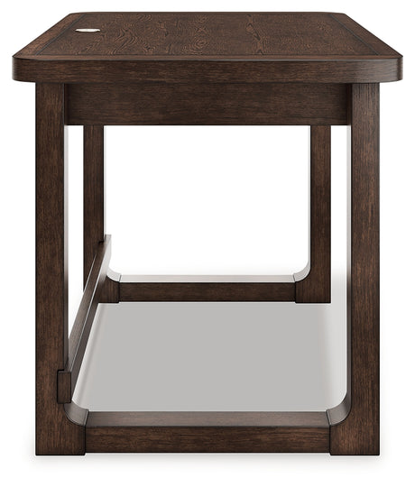 Side view Breckington desk showing profile