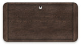 Top view showing desk surface and drawers