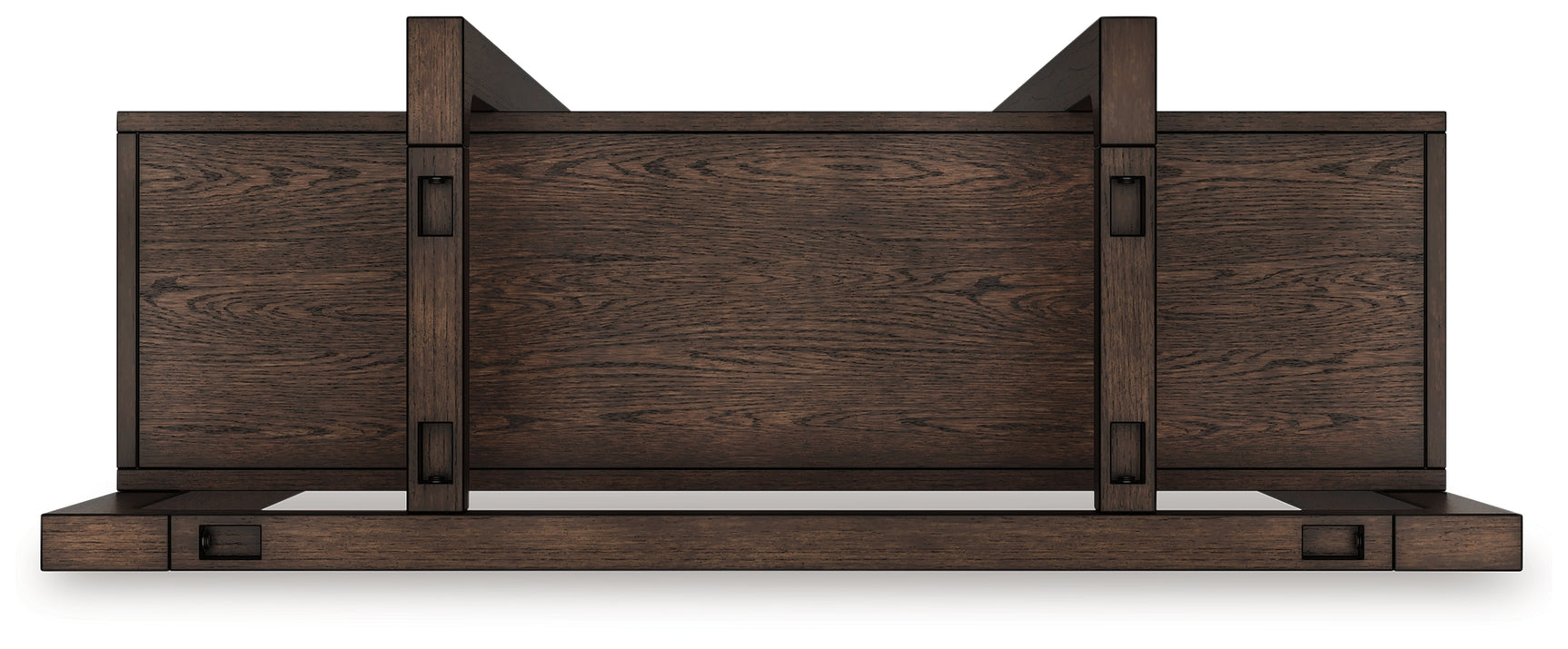 Breckington dark brown home office desk with chair and storage set