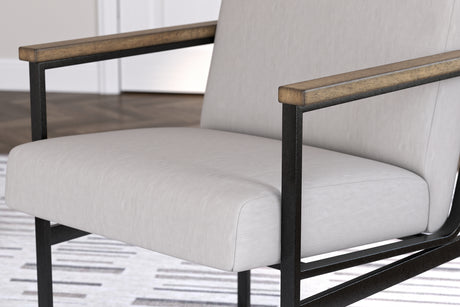 Montia chair close-up on arm rail and fabric