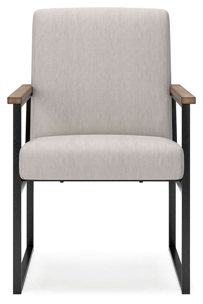 Back view of Montia chair paired with desk