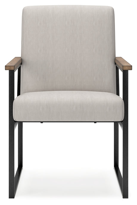 Back view of Montia chair paired with desk
