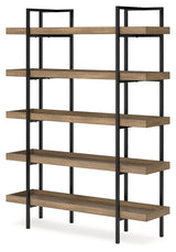 Montia 76-inch bookcase alternate angle side view
