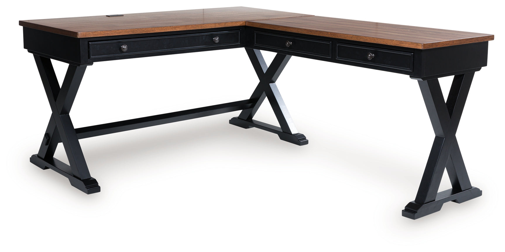 Wildenauer Brown/Black Home Office Desk