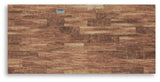 Top view of Wildenauer desk butcher block veneer surface