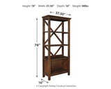 Baldridge bookcase dimensions diagram
