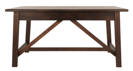 Close-up of drawer and antiqued hardware on Baldridge desk