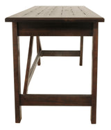 Side angle showing desk thickness and brace