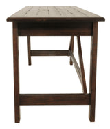 Opposite side angle of Baldridge Rustic Brown Desk
