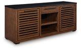Kallari Credenza side angle with doors closed