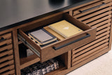 Kallari Credenza drawer detail showing smooth glide