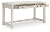 Desk drawers open showing interior