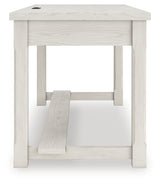 Side view of desk