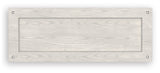 Robbinsdale antique white 75 inch bookcase top view