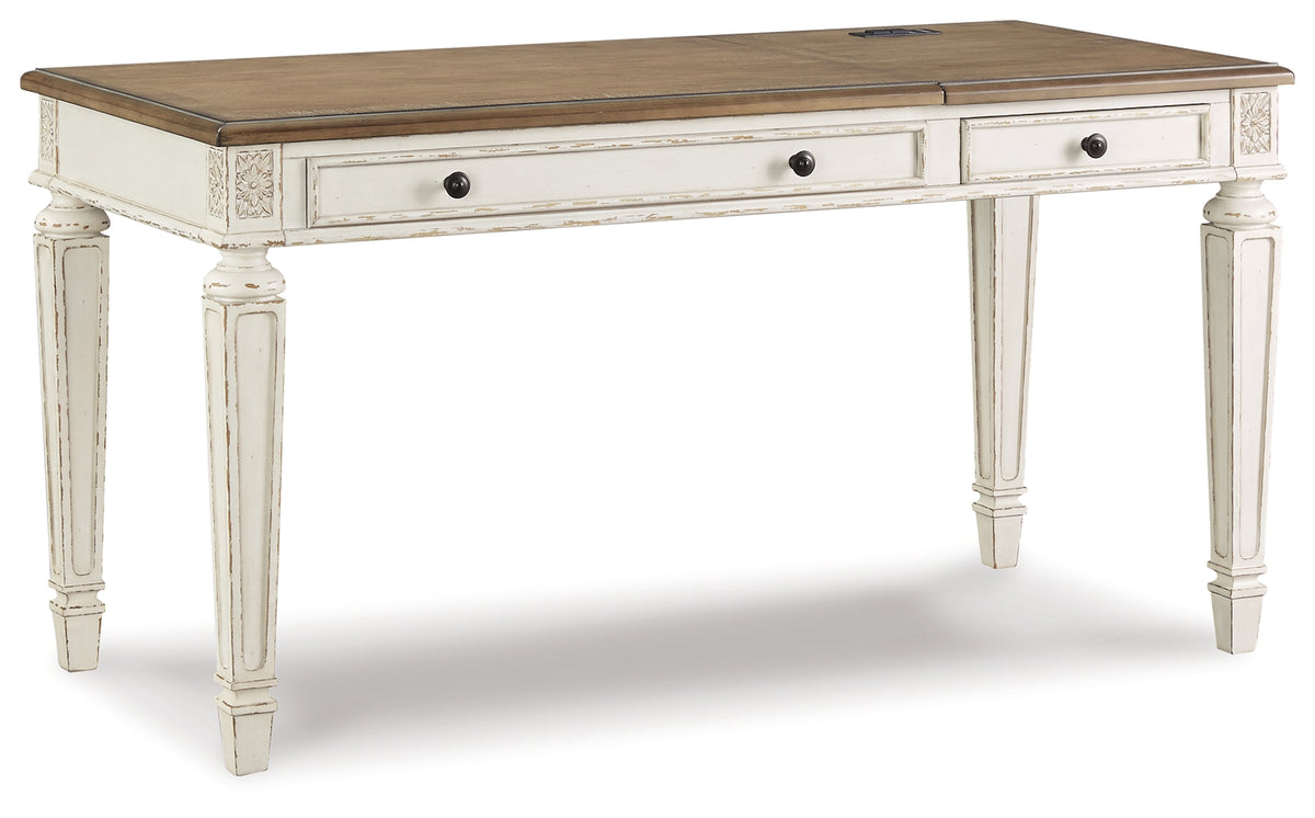 Close-up of Realyn Desk Drawer and Bronze Knob