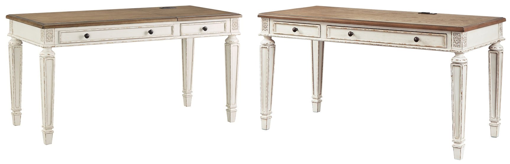 Realyn Desk with Spring Lift Top Side Angle