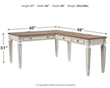 Realyn desk dimensions illustration
