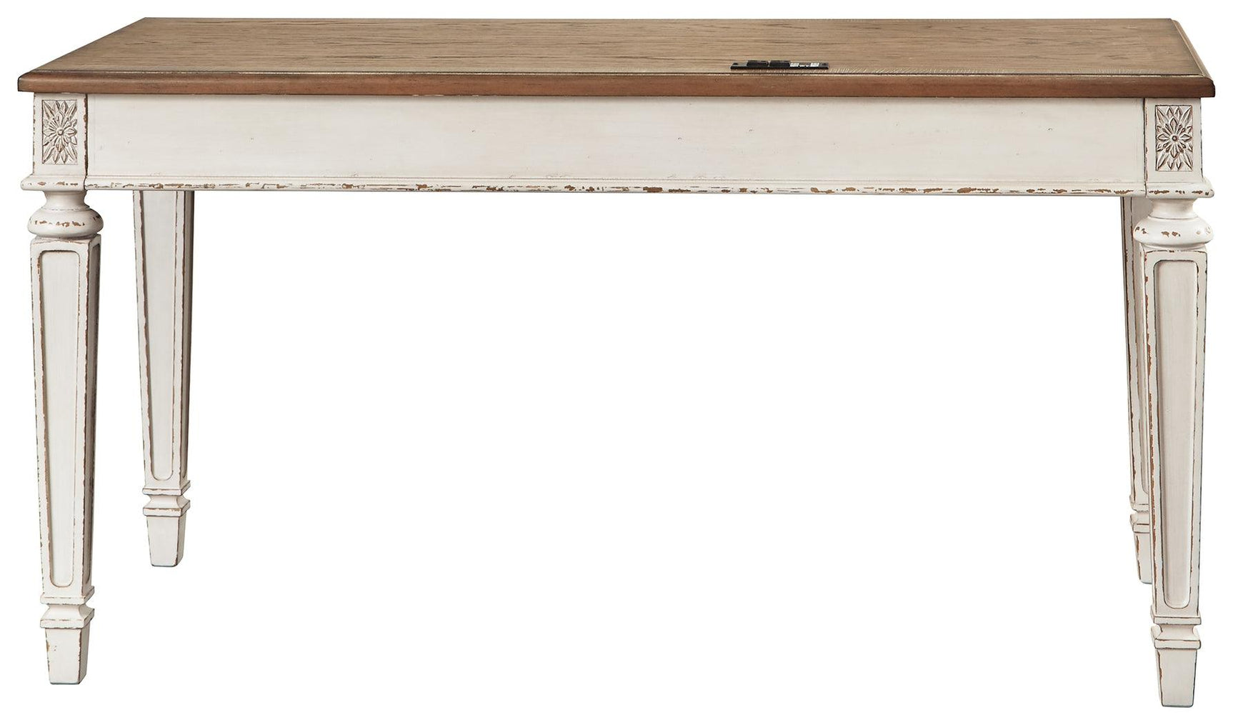 Realyn desk rear view showing finish