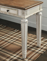 Realyn desk corner with decorative corbels