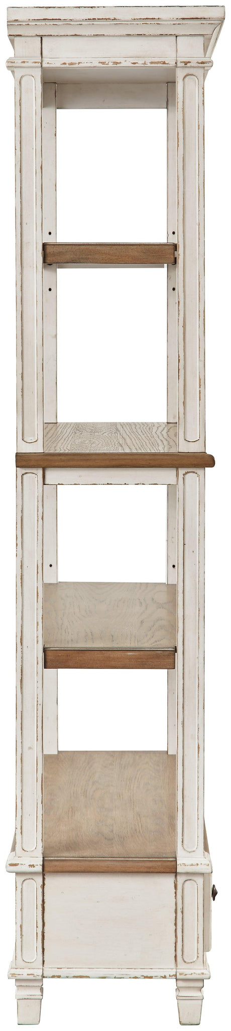 Realyn 75 inch bookcase side profile