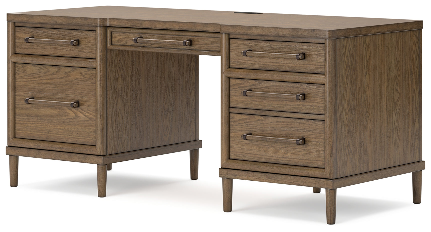 Roanhowe Brown Home Office Desk and Storage