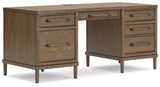 Roanhowe Brown Home Office Desk and Storage