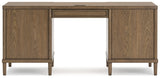 Roanhowe Brown Home Office Desk and Storage