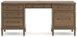 Roanhowe Brown Home Office Desk and Storage