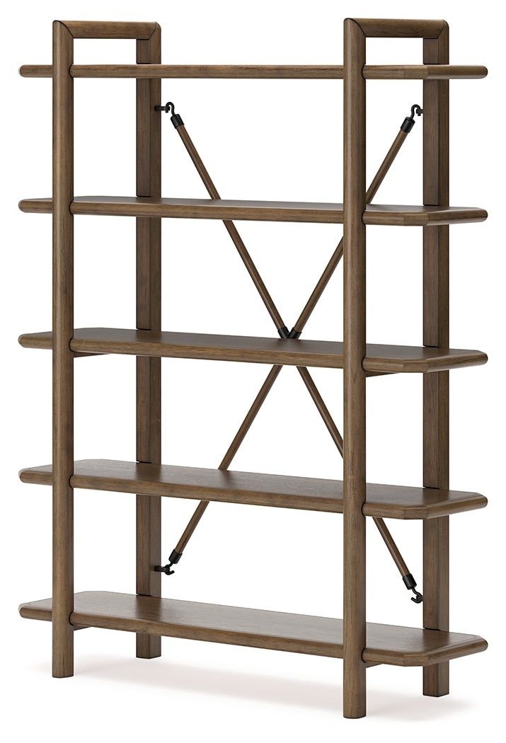 Roanhowe Brown Home Office Desk and Storage