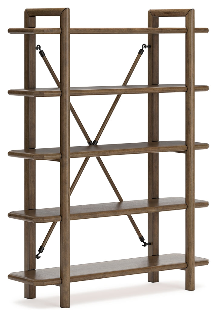 Roanhowe Brown Home Office Desk and Storage