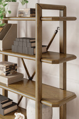 Roanhowe Brown Home Office Desk and Storage