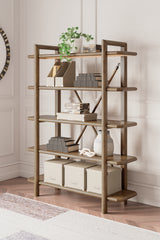 Roanhowe Brown Home Office Desk and Storage