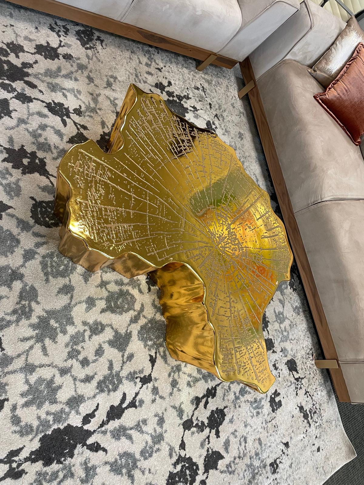 Amelia Gold Coffee Table ambient living room setting