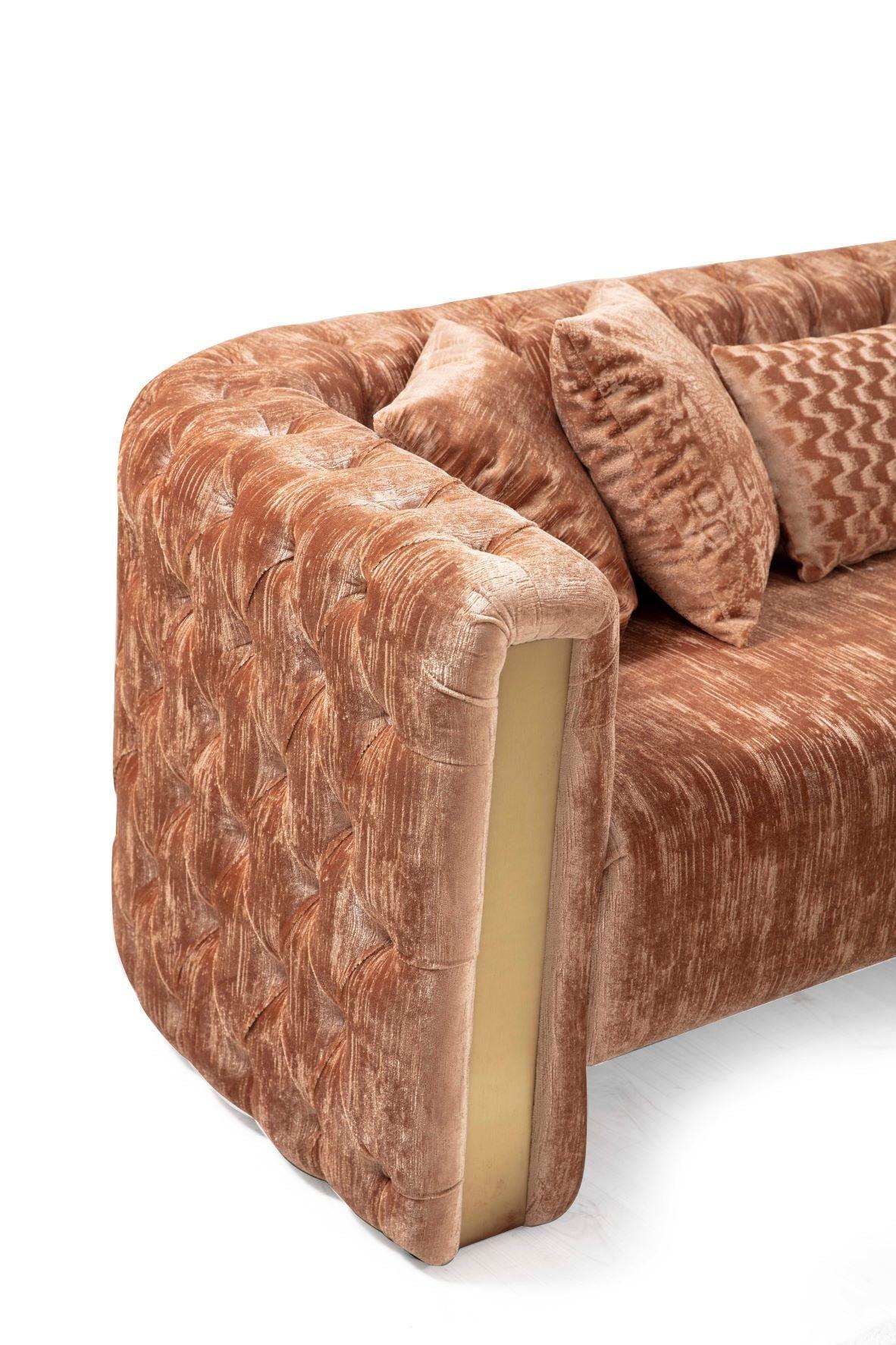 Side angle showing seating depth of Eleanor Plush Sofa and Loveseat