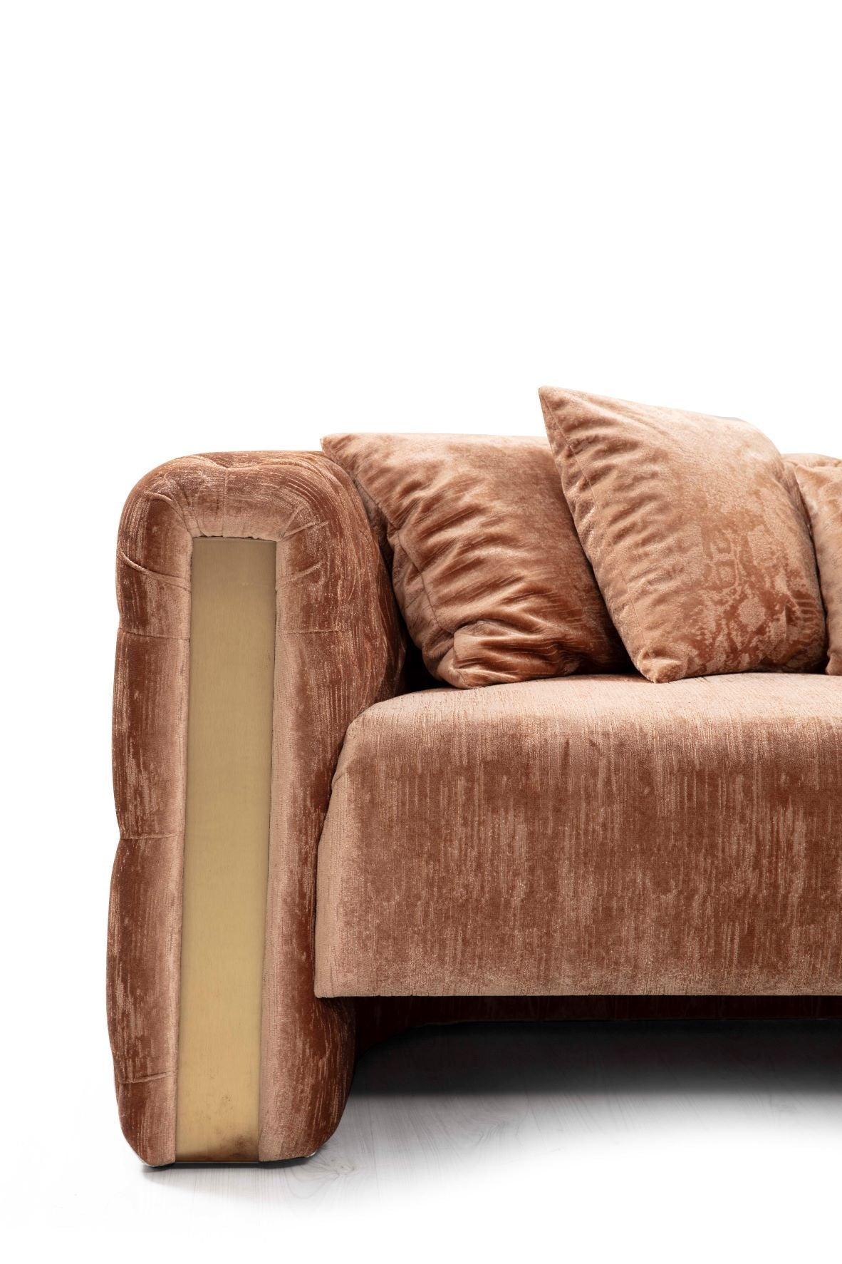 Main frontal perspective of Eleanor Plush Sofa and Loveseat