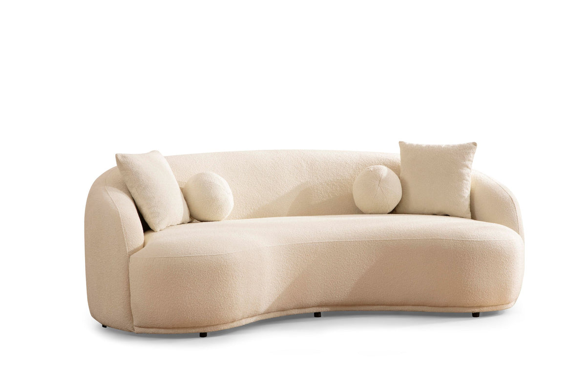 Emily Ivory Boucle Sofa 91" & Loveseat 81"