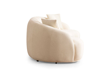Front and side views of loveseat