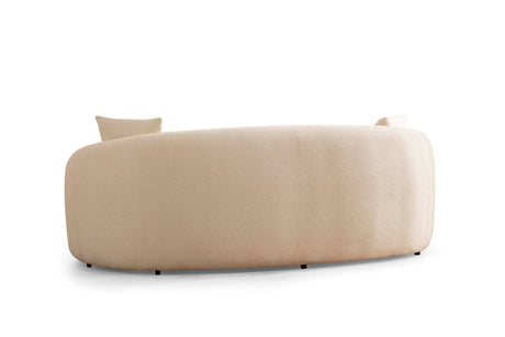 Detail of loveseat legs and upholstery