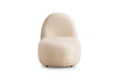Ava Ivory Boucle Accent Chair front angled view