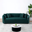 main view of Cicily Green Velvet Sofa showing full front