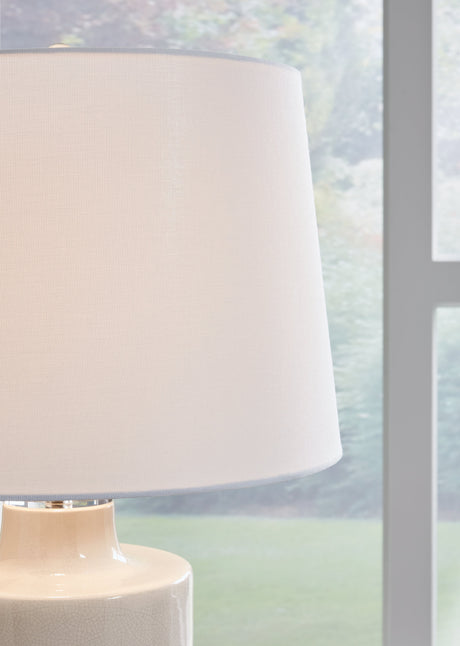 Detail of Cylener lamp fabric drum shade