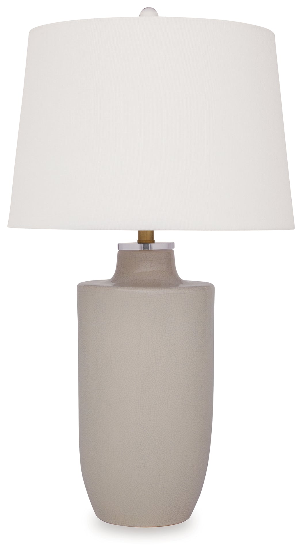 Detail of off white finish on Cylener lamp base