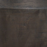 Finish detail of metallic black lamp base